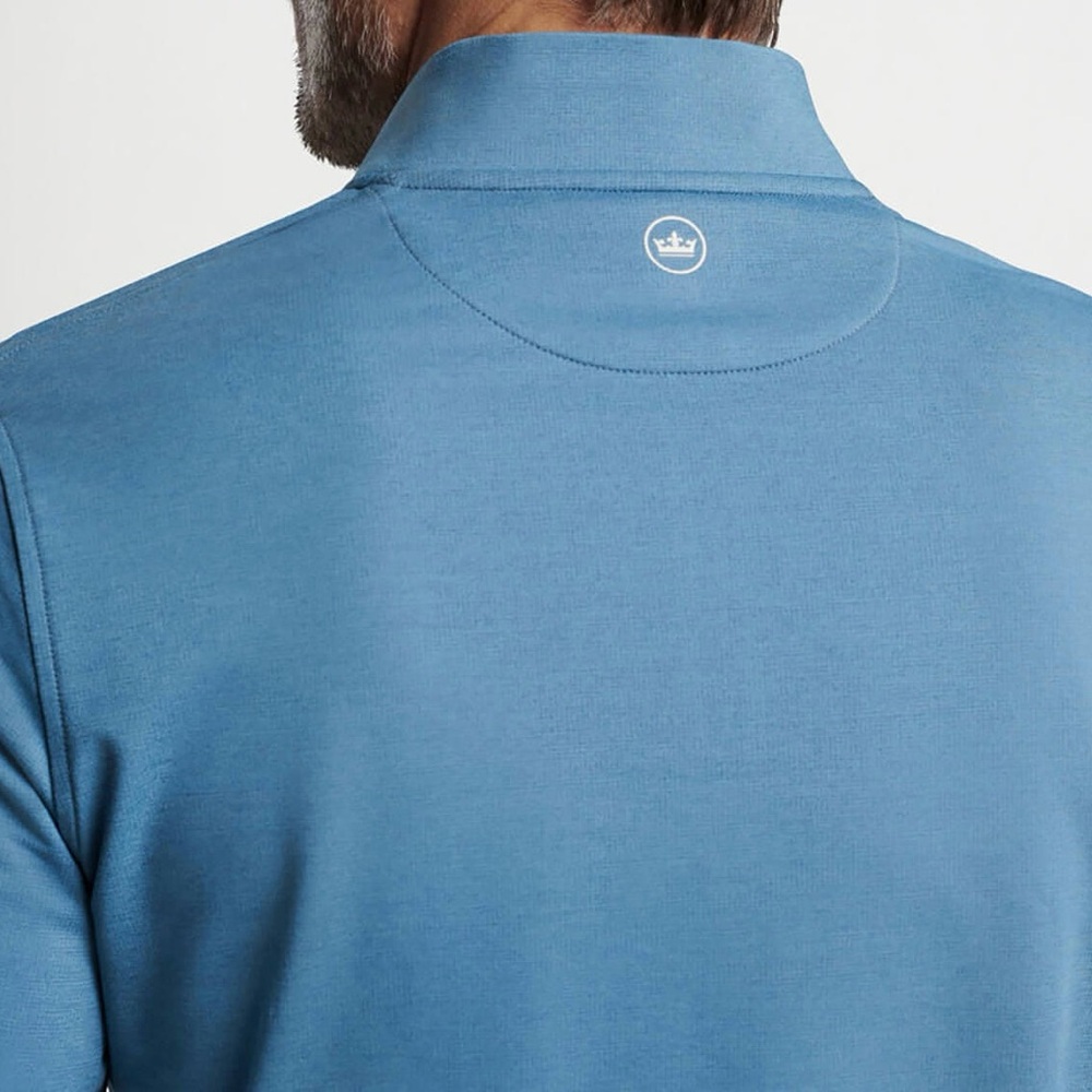 Peter Millar Rainfall Blue Ross Performance Baseball Collar Quarter Zip MF23EK44 - Picture 4 of 5